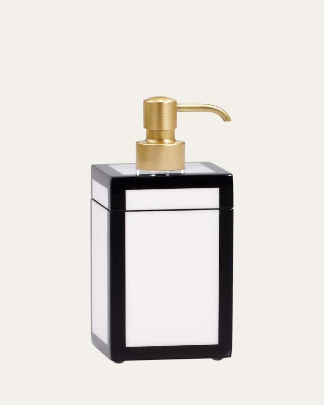 Shoji Lacquered Wood Soap Dispenser